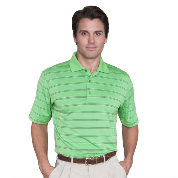 Monterey Club Men's West Tonal Stripe Texture Golf Polo Shirt #1631