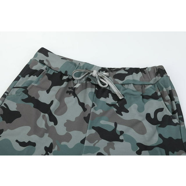 Camouflage Pantalon à Imprimé pour Femmes Pantalon de Sport Décontracté pour Femmes