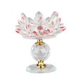 thumbnail image 1 of Portavelas de Vidrio Portavelas de Loto Portavelas Votivos Decorativos Portavelas de Vidrio Transparente para Cena Romántica Boda Baño Rojo, 1 of 9