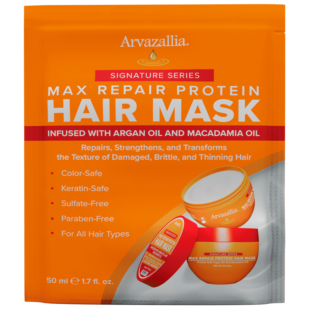 Max Repair Protein Hair Mask and Deep Conditioner for Damaged Hair by Arvazallia 50 ml / 1.7 fl