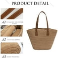 thumbnail image 4 of Kukuzhu Straw Beach Bag, Summer Straw Handbags for Women TrendyStraw Purses Woven Tote Bag for Travel Vacation, 4 of 7