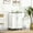 White, variant on Demi Bonn 35" Kitchen Island on Wheels, Rolling Kitchen Cart with Stainless Steel Countertop, Drawer, Towel Rack and Spice Rack, Utility Storage Trolley, Black