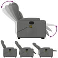 thumbnail image 6 of vidaXL Stand up Massage Recliner Chair Dark Gray Fabric, 6 of 9