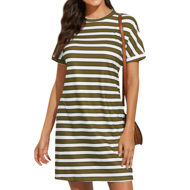 Horizontal top striped dress