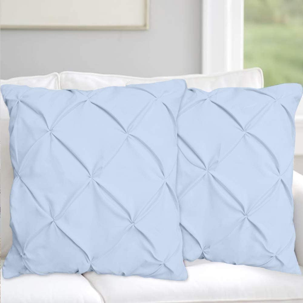 Cotton Metrics Heavy Quality King Pillow Shams Set of 2 Sky Blue 600TC 100% Organic Cotton Sky Blue Pillow Shams King Size 20X40 Decorative Pillow Cover with 2 Inch Flang