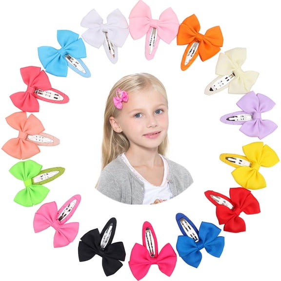 Pretyzoom Toddler Barrettes Bow Tie Clip Assorted Color 12pcs