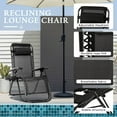 thumbnail image 5 of CL.HPAHKL Zero Gravity Lawn Lounge Chairs Set of 2, Adjustable Patio Reclining Chair with Pillow and Cup Holder, Folding Outdoor Chairs for Deck Beach Yard, Black, 5 of 8