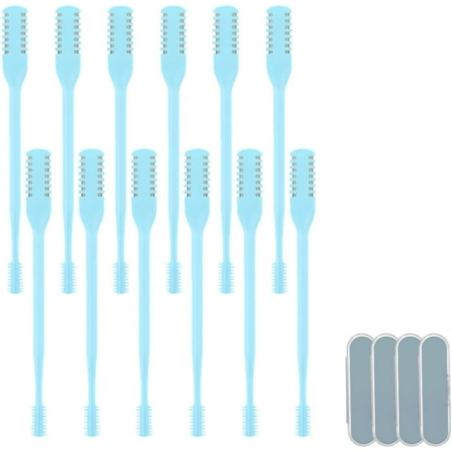2025 Nasal Hair Cutter with Ear Pick, 360° Rotating Trimmer (Blue-12pcs)