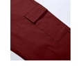thumbnail image 5 of XFLWAM Women's Wide Leg Cargo Pants Elastic Waist Lightweight Casual Pants Y2K Baggy Trousers with Pockets Wine Red L, 5 of 5