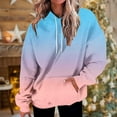 thumbnail image 2 of XUNKUSGA Hoodies for Women Fashion Loose Gradient Hooded Sweatshirt Long Sleeve Dstring Pullover Hoodies with Pocket Casual Dropped Shoulder Fall Clothes S-2XL, 2 of 4