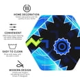 thumbnail image 3 of Lsque Geometry Dash Pattern 4" Drink Coasters Set of 6, Leather Absorbent Coasters, Table Coaster Set Decorative Coffee Cup Coasters Housewarming Gift, 3 of 7