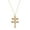 Red, variant on Crystal and Faux Pearl Double Cross 30 Pendant Necklace