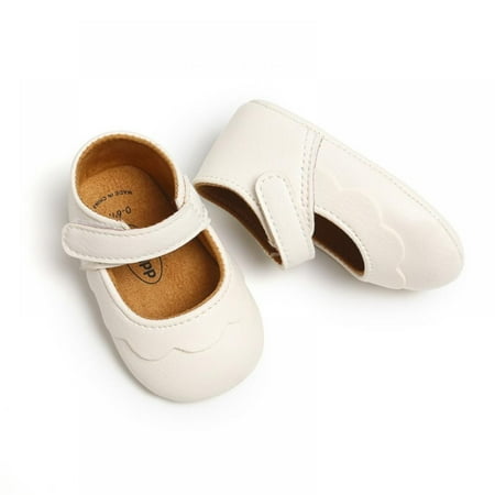 

Toddler Infant Girls Cute Mary Jane Flats Soft Rubber Sole Baby Sneakers Princess Bowknot Crib Wedding Dress Shoes