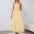 thumbnail image 2 of Wdgfv Women's Summer Smocked Maxi Dress Spaghetti Strap Flowy Swing A-Line Casual Beach Long Dress, 2 of 5