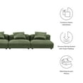 thumbnail image 3 of 3 pcs Modular Sofa, Green, Fabric, Living Room Lounge Cafe Lobby Hospitality Restaurant, Modern Contemporary, HB37448, 3 of 8