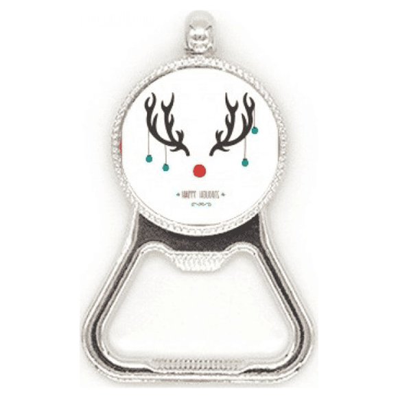 mas Antler Holiday Pattern Metal Beer Bottle Cap Opener Duty Stainless Steel