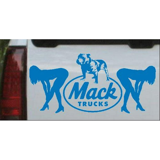 Mack Trucks Logo With Sexy Mudflap Girls Bent Over Car Or Truck Window Decal Sticker