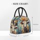 thumbnail image 2 of Balery Oil Painting Flower Cow Bolsa de Almuerzo para Mujeres, Caja de Almuerzo, Bolsa de Almuerzo Pequeña Impermeable, Tote de Almuerzo Reutilizable con Gran Capacidad, 2 of 6