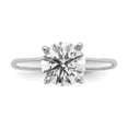 thumbnail image 4 of Auriga 14k White Gold 2 carat Lab Grown Diamond VS/SI+ G+ Round Solitaire Engagement Ring Size 7, 4 of 7