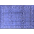 thumbnail image 1 of Ahgly Company Machine Washable Indoor Rectangle Oriental Blue Industrial Area Rugs, 7' x 9', 1 of 4