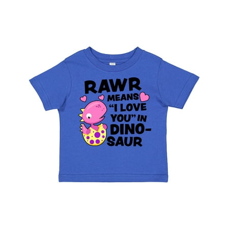 

Inktastic Rawr Means I Love You in Dinosaur Valentine in Pink Gift Toddler Toddler Girl T-Shirt