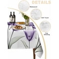 thumbnail image 2 of Purple Tulip Table Cloth, Spring Floral Pastoral Flower Aesthetics Waterproof Tablecloth for Rectangle Tables, Reusable Washable Fabric Table Cover for Restaurant Kitchen Dining Tables 52"x70", 2 of 6