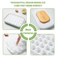 Silicone Press Type IceCube Tray for Freezer with Lid and Bin, One