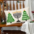 thumbnail image 3 of Happy New Year Kwanzaa Pillow Covers 12x20 Inch Green Christmas Tree Kinara Candlesticks Aztec Throw Waist Pillow Cases Winter Farmhouse Decoration Cushion Cover for Sofa Couch, 3 of 6