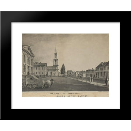 View in King Street (looking eastward), City of Toronto, Upper Canada 20x24 Framed Art Print by Currier and (Best Of Street View)