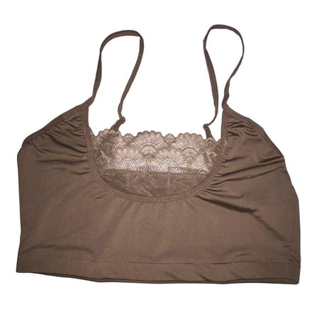 

LHMSGG Women Bra Lace Patchwork Sexy Pure Color See through Crop Top Bustier for Daily Wear