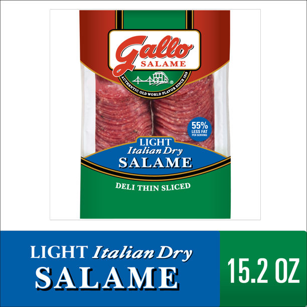 Gallo Salame® Deli Thin Sliced Light Italian Dry Salami Lunch Meat, 15.2 oz