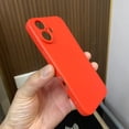 thumbnail image 1 of Original Square Liquid Silicone Phone Case for iPhone 16 Plus 16 Pro Max Full Protector Soft Cover Cases Red For iPhone 16, 1 of 6