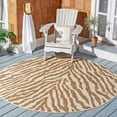 thumbnail image 6 of SAFAVIEH Beach House Axum Animal Indoor/Outdoor Area Rug, Cream/Beige, 6'7" x 6'7" Square, 6 of 6
