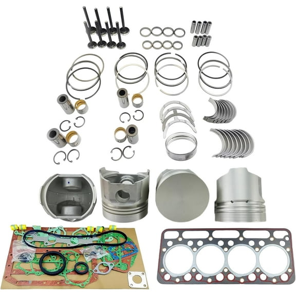 V1902 Engine Overhaul Rebuild Kit (No cylinder liner) for Kubota V1902 V1902-B V1902BH Engine R400 Utility Tractor for New Holland Skid-Steer Loader L555 L553