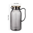 thumbnail image 6 of Bxaolu 1 Pack Plastic Pitcher 33.8 Oz, Clear Pitcher with Lid, 1 Liter Water Jug for Fridge, BPA-Free, Ice Tea Pitchers for Juice, Sangria, Lemonade, Milk, Coffee, Cold or Hot Beverages, 6 of 7