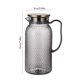 thumbnail image 3 of CaiYueKe 1L Diamond Pattern Pitcher with Stainless Steel Lid and Strainer, High-Temperature Resistant, BPA-Free, Clear Plastic Beverage Jug for Water, Juice, Iced Tea, Bar, Restaurant, Kitchen, 3 of 7
