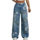 thumbnail image 1 of Women Wide Leg Jeans High Waist Baggy Jeans Casual Loose Boyfriends Jeans Denims Pants Blue XL, 1 of 5