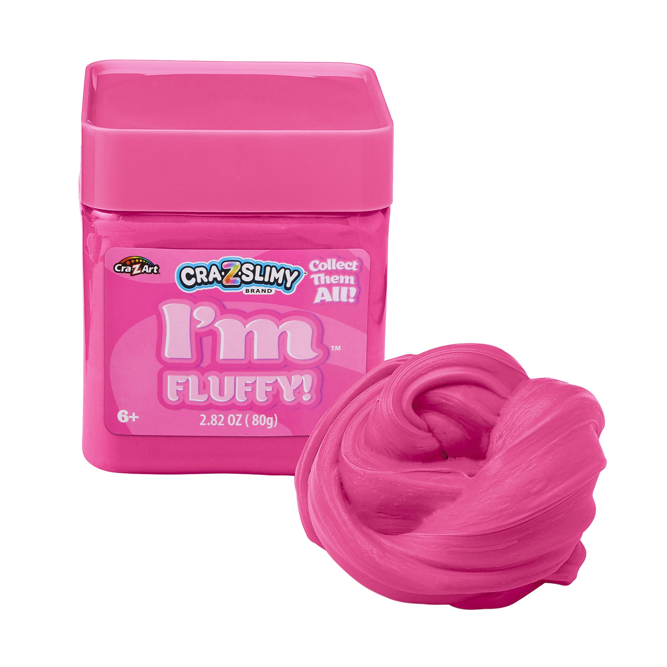 Cra-Z-Slimy I'm Fluffy Pink Slime for Kids - Pink Color Sensory Toy - Ages 6+