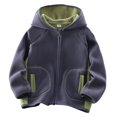 thumbnail image 2 of Cowsor Baby Kids Sherpa Jacket with Zipper, Cotton-Lined Fuzzy Outerwear Coat for Infant Toddler, 2 of 7