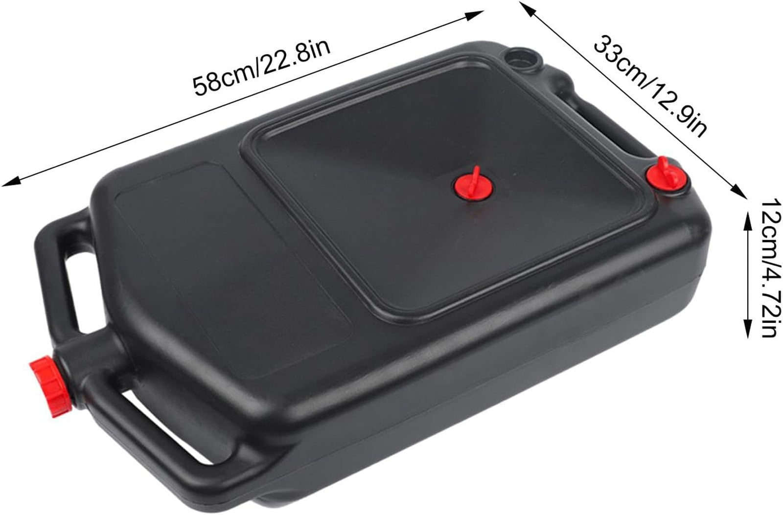 SIYTUAU Drip Oil Collection Pan Plastic Automotive Fluid Drain Tray Under Engine Funnel Shaped Reservoir Maintenance Black black