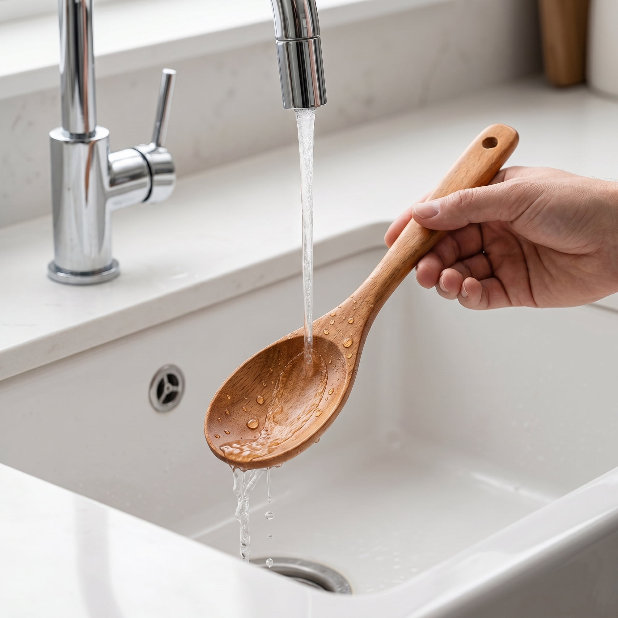 Unique Bargains Wood Spoon Non Stick Safe & Heat Resistant Kitchen Tool Brown C 12"x2.2"
