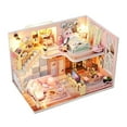 thumbnail image 2 of creativo miniatura DIY, muebles con luz, , ensambje de modelo de con adornos con cubierta a prueba de CUTICAT casa de muñecas en miniatura, 2 of 8