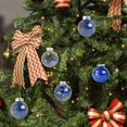 thumbnail image 4 of 24PCS Decoración del Día de Navidad 6cm/2.36" Juego de Bolas Transparentes de Plástico de Color Juego de Bolas Pintadas Inastillables Colgante de Árbol de Navidad para el Hogar Suministros Navideños (Azul) ER, 4 of 5