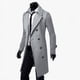 thumbnail image 2 of KIHOUT Ofertas Chaqueta de abrigo ajustada de manga larga para hombre Gabardina Ropa de trabajo, 2 of 8