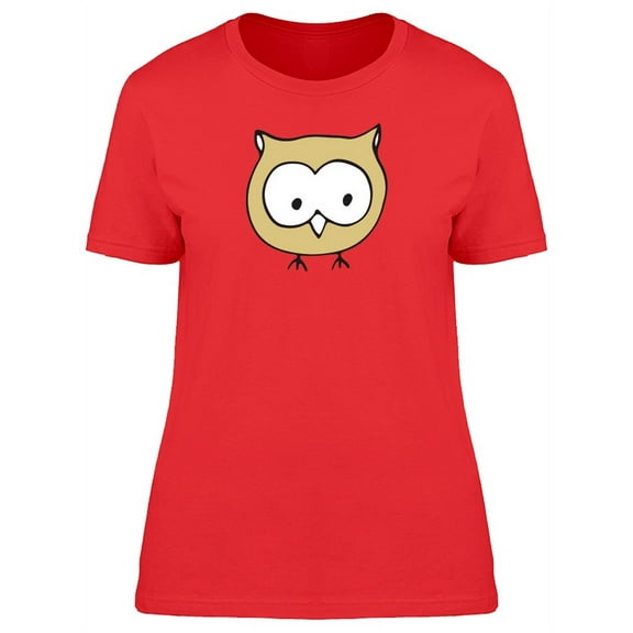 Cute Cartoon Brown Owl Tee Women's -Image by Shutterstock