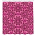 thumbnail image 3 of Ambesonne Floral Shower Curtain, Oriental Ornamental Flower, 69"Wx70"L, Pink Dark Magenta, 3 of 3