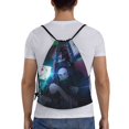 thumbnail image 2 of Demon Slayer Classic Drawstring Bag, Collapsible, Sports, Fitness, Drawstring Bag, Unisex, Beach Sports Travel Bag Medium, 2 of 8