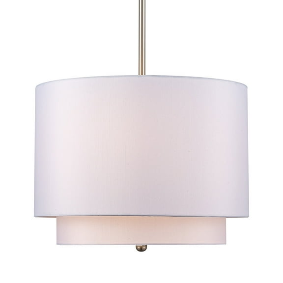 PND-801 IV-Trans Globe Lighting-Schiffer - 15 Inch Three Light Pendant   Brushed Nickel Finish with