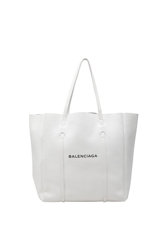 Pre-Owned Balenciaga Everyday M Tote Bag Shoulder 475201 White Leather Women's BALENCIAGA