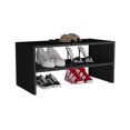 thumbnail image 2 of 2 - Shelf Engineered Wood Shoe Rack in Black | FSC Certified, Fits Small Spaces, 2 of 3